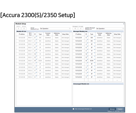 AccuraSM Setup Manager - Accura 2300S/2350 Setup - Rootech