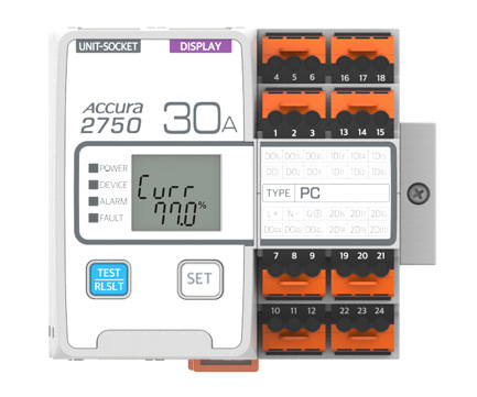 Accura 2750p/pc MCC ֿ ġǾ   Ͽ ͸ ȣѴ.  ȣ,    ȣ  ϰ, ǰ 鿡 power, device, alarm, fault ǥ LED Digital Input, Digital Output ä ϰ ִ.