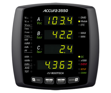 Accura 3550 Digital Power Meter for Use With Rectifiers / IO modules - Rootech